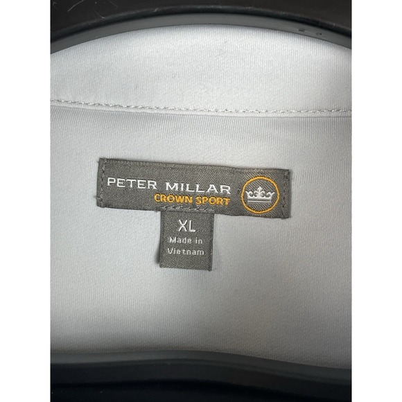 Peter Millar Perth Quarter 1/4 Zip Men's XL Crown Sport Pullover Sweatshirt Gray - Picture 4 of 8